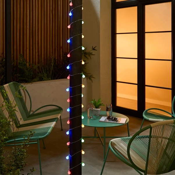 30 LED Solar Glow Multicoloured String Lights 1 30 LED Solar Glow Multicoloured String Lights