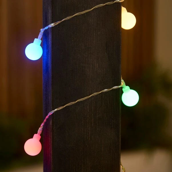 30 LED Solar Glow Multicoloured String Lights 3 30 LED Solar Glow Multicoloured String Lights - Image 3