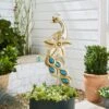 Peacock Iron Wind Spinner Stake