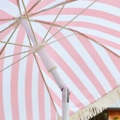 2m Striped Parasol With Fringe -Tower Garden Outlet Store 30925738 alt01