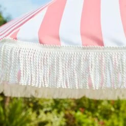 2m Striped Parasol With Fringe -Tower Garden Outlet Store 30925738 alt02