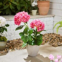 Artificial Hydrangea In Plant Pot -Tower Garden Outlet Store 30925749