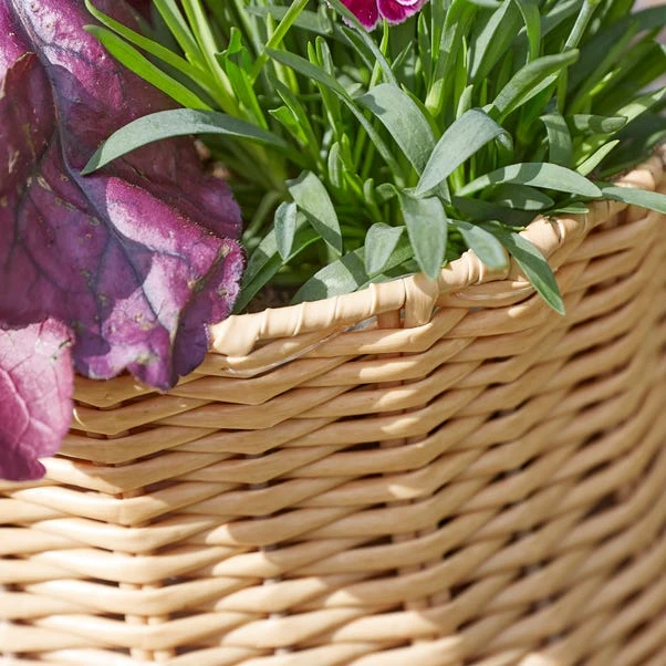 Faux Rattan Urn Shaped Woven Plant Pot 2 Faux Rattan Urn Shaped Woven Plant Pot - Image 2