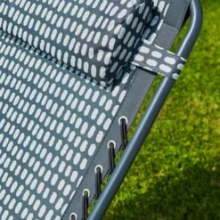 Polkadot Monochrome Print Padded Lounger -Tower Garden Outlet Store 30925859 alt02