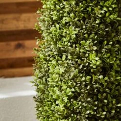 Artificial Boxwood Cone Shaped Tree In Woven Plant Pot -Tower Garden Outlet Store 30926641 alt02
