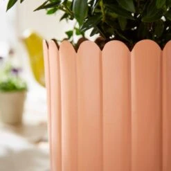 Bright Scalloped Metal Plant Pot -Tower Garden Outlet Store 30926672 alt01