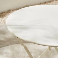 White Steel 60cm Folding Bistro Table -Tower Garden Outlet Store 30926700 alt02