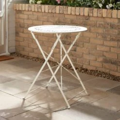Churchgate 60cm Metal Bistro Set, Sandstone -Tower Garden Outlet Store 30927249 alt02