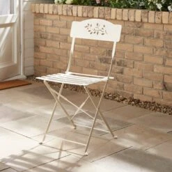 Churchgate 60cm Metal Bistro Set, Sandstone -Tower Garden Outlet Store 30927249 alt03