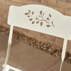 Churchgate 60cm Metal Bistro Set, Sandstone -Tower Garden Outlet Store 30927249 alt05