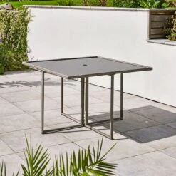 Grey Rattan 4 Seater Dining Cube Set 14 Grey Rattan 4 Seater Dining Cube Set -Tower Garden Outlet Store 30927273 alt06