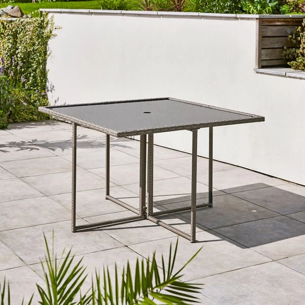 Grey Rattan 4 Seater Dining Cube Set 7 Grey Rattan 4 Seater Dining Cube Set - Image 7