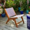Sophie Robinson Coral & Cobalt Pavilion Deck Chair