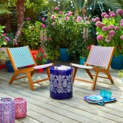 Sophie Robinson Jade & Lilac Pavilion Deck Chair -Tower Garden Outlet Store 30934743 alt03