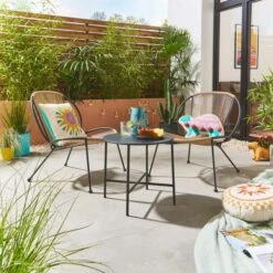 Santorini 2 Seater Bistro Set -Tower Garden Outlet Store 30935651