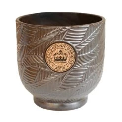 Kew Leaf Embossed Cork Plant Pot -Tower Garden Outlet Store 30937064