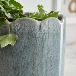 Scalloped Ceramic Plant Pot 13 Scalloped Ceramic Plant Pot -Tower Garden Outlet Store 30945014 alt01