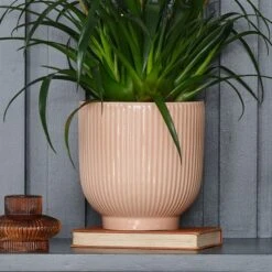 Ribbed Ceramic Plant Pot 15 Ribbed Ceramic Plant Pot -Tower Garden Outlet Store 30971656 alt01