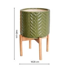 Aspen Chevron Ceramic Plant Pot With Stand 14 Aspen Chevron Ceramic Plant Pot With Stand -Tower Garden Outlet Store 30976787 alt04