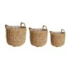 Set Of 3 Tenno Seagrass & Reed Plant Pots