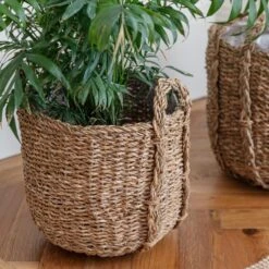 Set Of 3 Tenno Seagrass & Reed Plant Pots -Tower Garden Outlet Store 30976790 alt02
