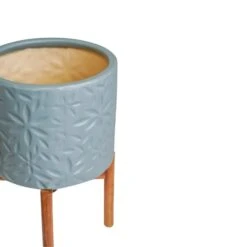 Aspen Flower Ceramic Plant Pot With Stand 14 Aspen Flower Ceramic Plant Pot With Stand -Tower Garden Outlet Store 30976822 alt02