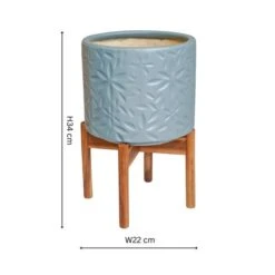 Aspen Flower Ceramic Plant Pot With Stand 16 Aspen Flower Ceramic Plant Pot With Stand -Tower Garden Outlet Store 30976822 alt04