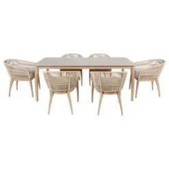 Pacific Lifestyle Moeven Outdoor 6 Seater Dining Set -Tower Garden Outlet Store 30984357 alt07