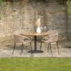 Pacific Lifestyle Dakota Natural Wheat Outdoor 4 Seater Dining Set