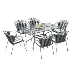 Pacific Lifestyle Elegance Rectangular 6 Seater Dining Set With Cushions -Tower Garden Outlet Store 30984380 alt04