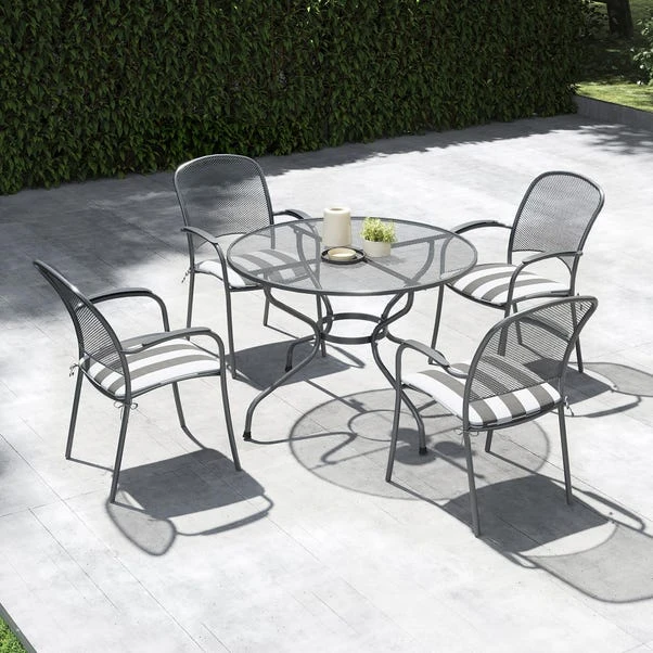 Pacific Lifestyle Carlo Round 4 Seater Dining Set With Cushions 1 Pacific Lifestyle Carlo Round 4 Seater Dining Set With Cushions