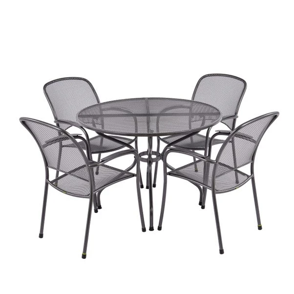 Pacific Lifestyle Carlo Round 4 Seater Dining Set With Cushions 2 Pacific Lifestyle Carlo Round 4 Seater Dining Set With Cushions - Image 2