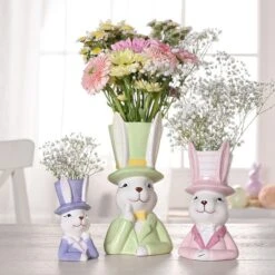 Eggs-traordinary Gift Co. Bunny In Top Hat Plant Pot -Tower Garden Outlet Store 30984638