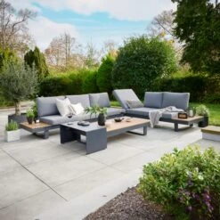 Easton Large Outdoor Corner Set With Sun Recliner -Tower Garden Outlet Store 30987780 alt01